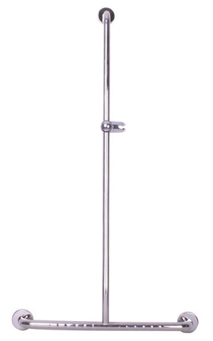 Roma Stainless Steel T-Bar Shower Rail