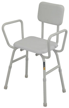 Viking Padded Backrest Shower Stool with Arms